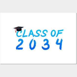 class of 2034 Blue Posters and Art